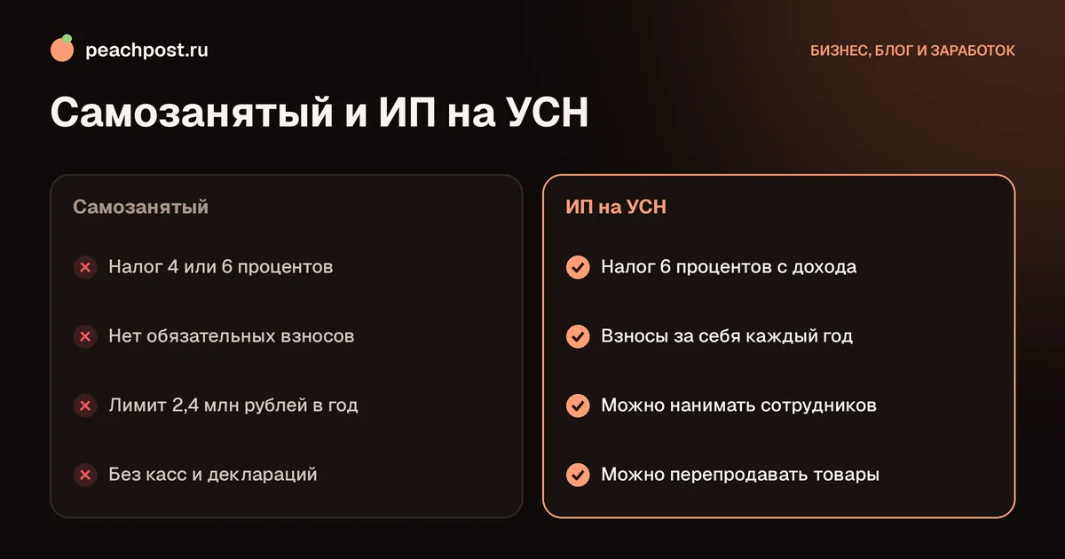 ИП или самозанятость для блогера: сравнение режимов