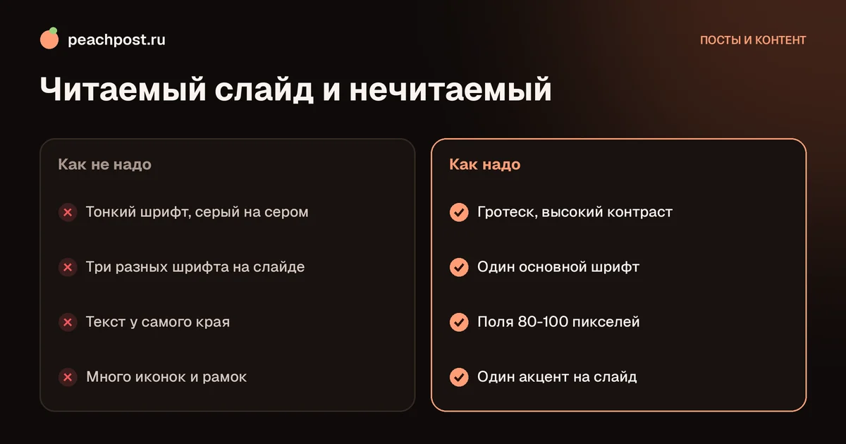 Дизайн карусели для Instagram: как оформить слайды, чтобы текст читался
