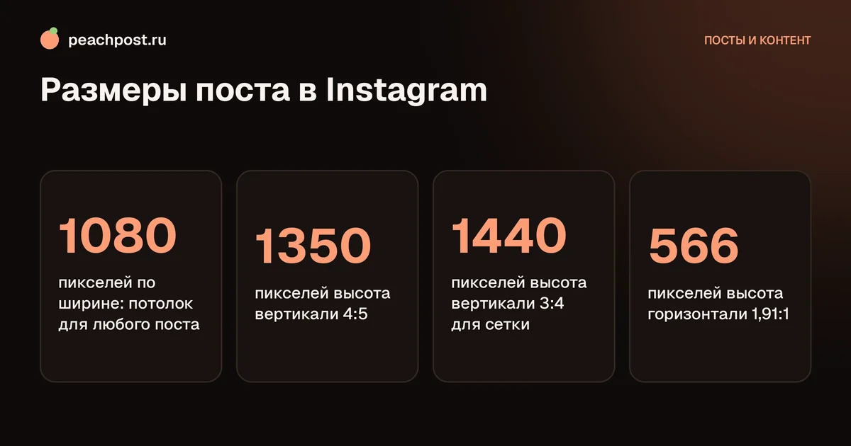 Размер фото для поста в Instagram: пиксели для квадрата, вертикали и горизонтали